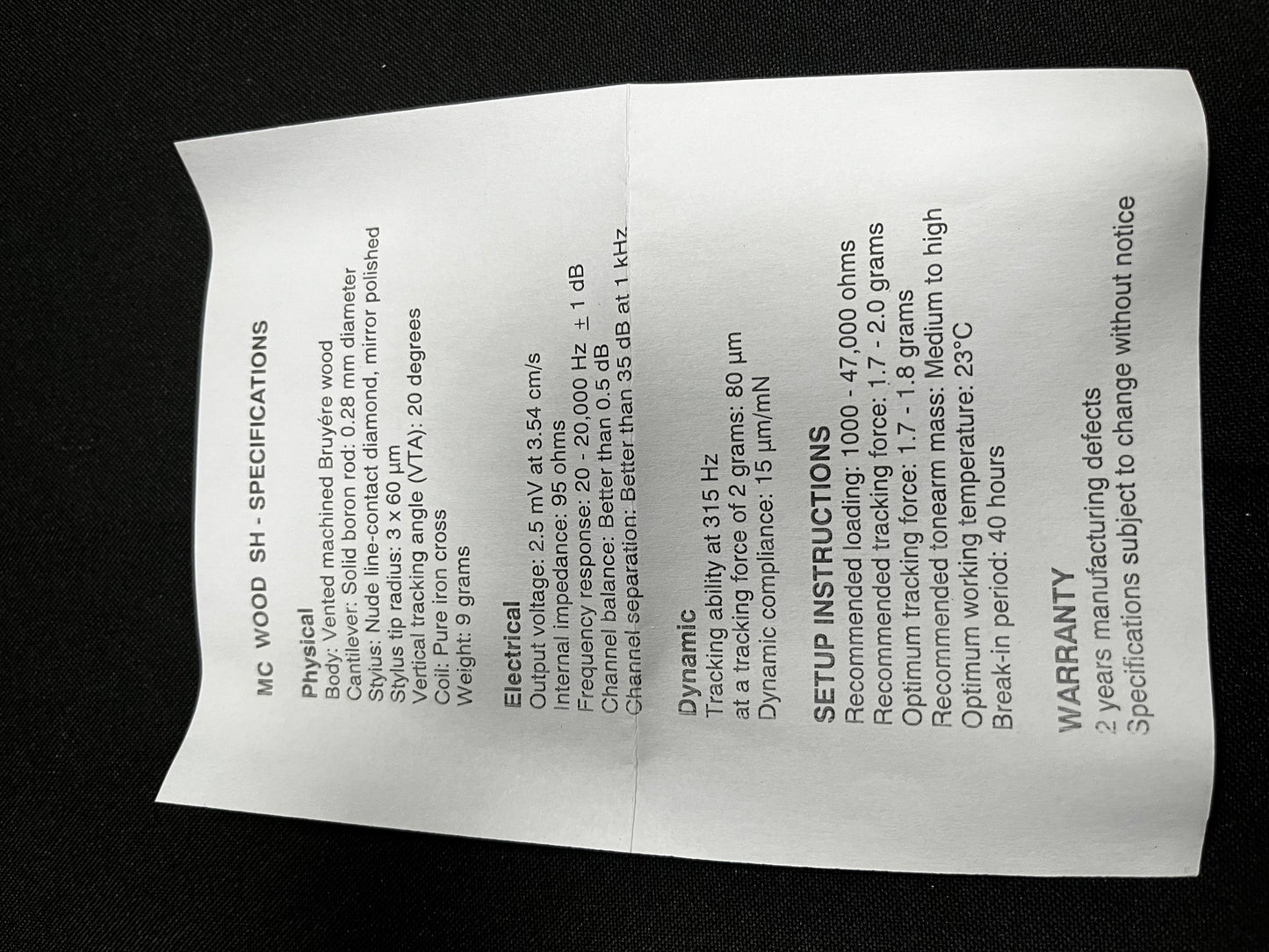 Benz Micro Wood SH MC zvučnica