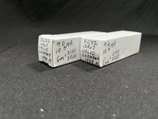 ECC82 12AU7 Valvo Germany 1958 upareni par